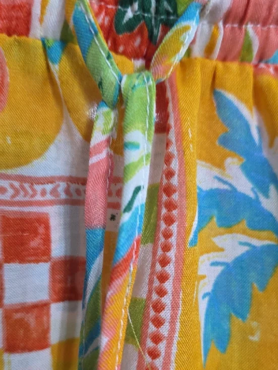 NWT Violet Sky Women's Gauzy Wide Leg Pants Tropical Semi-Sheer Elastic Sz 3X - Picture 4 of 12